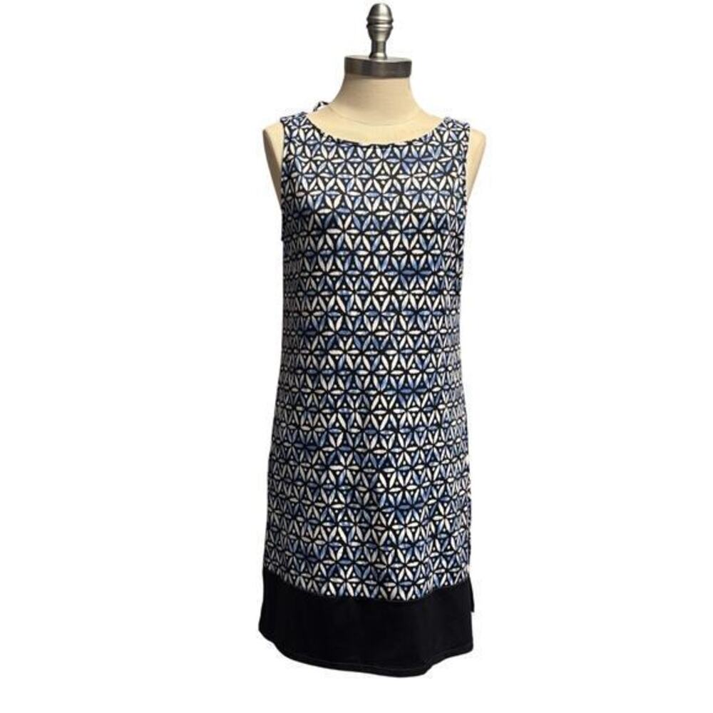 Tommy Bahama Swim Dress S Blue White Geometric Mosaic Excellent Women‎